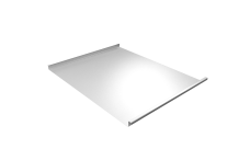 Фальц двойной стоячий Grand Line 0,45 Drap ТХ с пленкой на замках RAL 9003 сигнальный белый