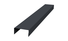 Крышка 30х15 для забора жалюзи Texas Grand Line 0,45 PE-Double RAL 7024 мокрый асфальт (2м)