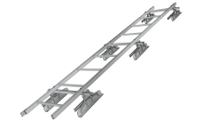 Лестница кровельная для фальца RAL 7004 (3м)