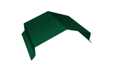 Парапетная крышка угольная 200мм Grand Line 0,45 ПЭ двухсторонний с пленкой RAL 6005 зеленый мох (3м)