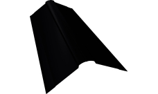 Планка конька фигурного 150х150 Grand Line 0,5 Сатин матовый RAL 9005 черный (2м)