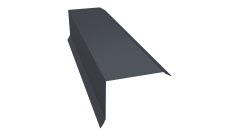 Планка торцевая 80х100 0,45 Drap TwinColor RAL 7024 мокрый асфальт (2м)