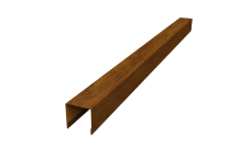 Планка вертикальная лицевая для забора жалюзи Palermo Grand Line 0,45 Print Elite Golden Wood TwinColor (1,8м)