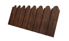 Профнастил C10A фигурный Grand Line 0,45 Print Premium Cherry Wood Dark FTC