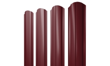 Штакетник Полукруглый Slim фигурный Grand Line 0,5 Satin RAL 3005 красное вино