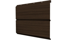 Софит металлический ЭкоБрус new Grand Line c перфорацией 0,45 Print Elite с пленкой Coffee Wood TwinColor