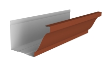 Желоб прямоугольный Vortex Lite 130мм 3м PE RAL 8004 терракота