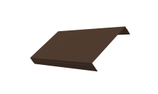 Ламель обратная стартовая/финишная забора жалюзи Texas 50мм для калиток и ворот (с заполнением ламелями 150) Grand Line 0,45 Drap-double TX RAL 8017 шоколад