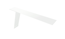 Планка карнизная фальц Grand Line 130х80 0,45 PE-Double с пленкой RAL 9003 сигнальный белый (2м)