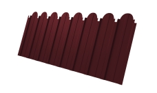 Профнастил C10A фигурный Grand Line 0,4 PE RAL 3005 красное вино