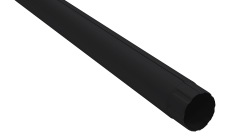 Труба круглая Grand Line ПУ матовый 90мм 3м RAL 9005 черный