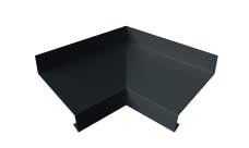 Угол отлива внутренний 50 0,5 Velur X с пленкой RAL 7016 антрацитово-серый