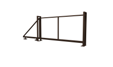 Ворота откатные Жалюзи 2,0х4,0 RAL 8017 без заполнения