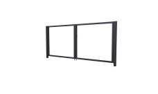 Ворота Жалюзи Texas 2,0х3,6 RAL 7024 без заполнения (ламель 150 мм)