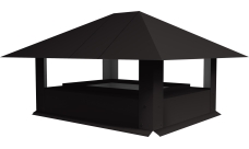 Дымник на трубу 520х390мм 0,45 Drap с пленкой RR 32 темно-коричневый