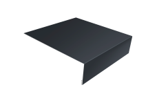 Планка лобовая/околооконная простая 190х50 0,45 Drap ST RAL 7024 мокрый асфальт (2м)