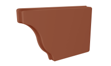 Заглушка желоба правая Vortex Lite 130мм RAL 8004 терракота