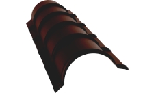 Планка малого конька полукруглого Grand Line 0,45 Drap TR RAL 8017 шоколад (1,97м)