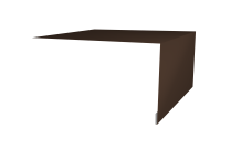 Планка околооконная простая 250х50 0,5 GreenCoat Pural BT с пленкой RR 887 шоколадно-коричневый (RAL 8017 шоколад) (2м)