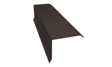 Планка торцевая 80х100 0,5 Velur X RR 32 темно-коричневый (2м)