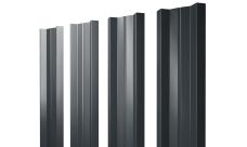 Штакетник М-образный A с прямым резом 0,45 PE-Double RAL 7016 антрацитово-серый