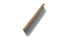 Декоративная накладка на столб универсальная 80х80 для забора жалюзи 0,45 Print Premium Pine Wood Fresh (2,5м)