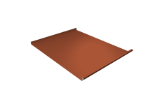 Фальц двойной стоячий Grand Line 0,45 Drap TX с пленкой на замках RAL 8004 терракота