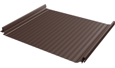 Кликфальц Pro Gofr Grand Line 0,45 Drap TwinColor с пленкой на замках RAL 8017 шоколад