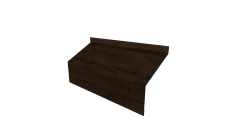 Ламель забора жалюзи Milan/Milan new стартовая/финишная для калиток и ворот 0,45 Print Elite Antique Wood TwinColor