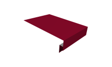 Планка околооконная сложная Кликфальц Про Grand Line 0,45 ПЭ с пленкой RAL 3003 рубиново-красный (2м)