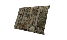 Софит металлический Вертикаль проф Grand Line 0,45 Принт Элит с пленкой Камень TwinColor