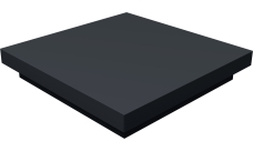 Колпак на столб плоский 390х390мм 0,45 PE с пленкой RAL 7024 мокрый асфальт