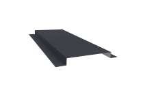 Планка кожуха сегментного 150 0,45 PE с пленкой RAL 7024 мокрый асфальт (2м)