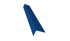 Планка на коньковый аэратор 30х20 Фартук S8 0,5 Satin с пленкой RAL 5005 сигнальный синий (2м)