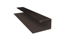 Планка П-образная Блок-Хаус new Grand Line 0,45 PE-Double с пленкой RR 32 темно-коричневый (2м)