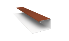 Планка П-образная завершающая сложная (КД) 0,5 PurLite Matt RAL 8004 терракота (2м)