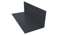 Планка примыкания верхняя к трубе 150х200 Grand Line 0,5 Satin Matt TX RAL 7024 мокрый асфальт (3м)