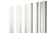 Штакетник М-образный A с прямым резом Grand Line 0,4 PE RAL 9003 сигнальный белый
