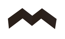 Угол внутренний фибросайдинга Grand Line 0,5 Satin с пленкой RAL 9005 черный (3м)