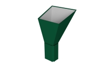 Воронка водосборная прямоугольная Vortex Lite PE RAL 6005 зеленый мох