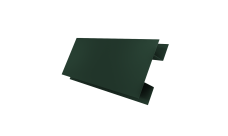 Планка H-образная стыковочная сложная Grand Line 0,45 PE-Double с пленкой RAL 6005 зеленый мох (2м)