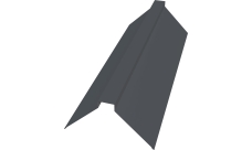 Планка конька плоского 115х30х115 Grand Line 0,45 Drap ST lite RAL 7024 мокрый асфальт (3м)