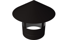 Дымник на трубу круглый d200 0,5 Satin с пленкой RR 32 темно-коричневый