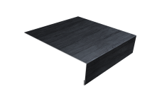 Планка лобовая/околооконная простая 190х50 Grand Line 0,45 Print Premium Grey Wood TwinColor (3м)