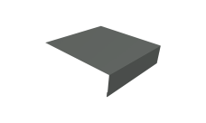 Планка околооконная простая 200х75 0,45 PE с пленкой RAL 7005 мышино-серый (2м)