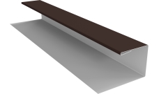 Планка П-образная Блок-Хаус новый Grand Line 0,45 ПЭ с пленкой RAL 8017 шоколад (2м)