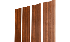 Штакетник Твин XL с прямым резом Grand Line 0,45 Принт Премиум Golden Wood Intense FTC