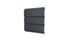 Софит металлический Grand Line полная перфорация 0,45 Drap TX с пленкой RAL 7024 мокрый асфальт