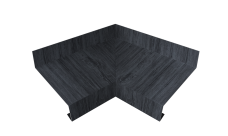 Угол отлива внутренний 50 Grand Line 0,45 Print Premium с пленкой Grey Wood TwinColor