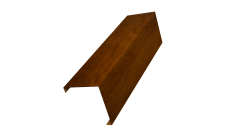 Декоративная накладка на столб универсальная угловая 80х80 для забора жалюзи 0,45 Print Premium Golden Wood Intense FTC (2,5м)